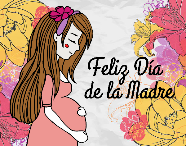 Mamá embarazada en el día de la madre