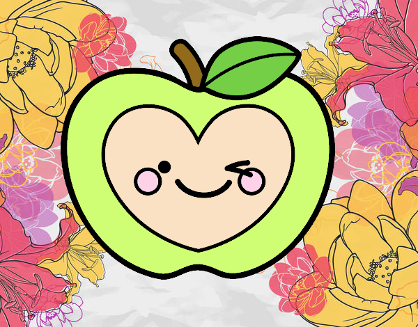 manzana kawaii