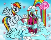 Rainbow Dash en su palacio