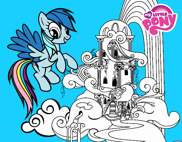 Rainbow Dash en su palacio