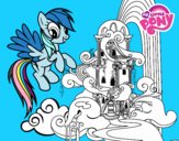 Rainbow Dash en su palacio