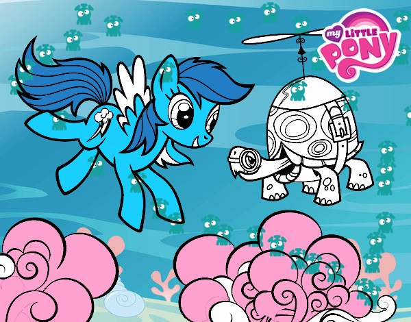 Rainbow Dash y la tortuga tanque