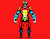 Robot luchador de espaldas