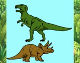 Triceratops y tiranosaurios rex