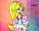 Barbie con su linda gatita