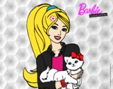 Barbie con su linda gatita