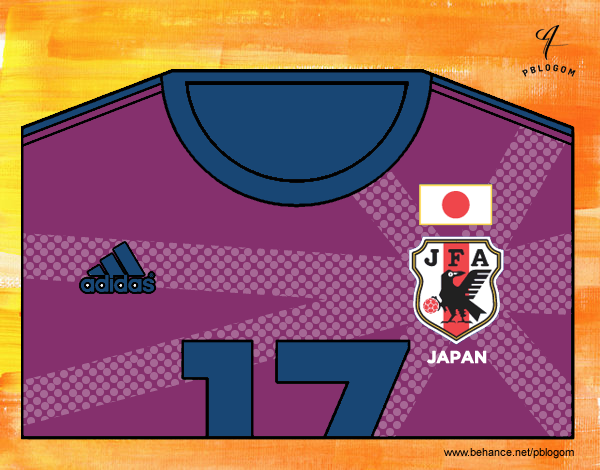 Camiseta del mundial de fútbol 2014 de Japón