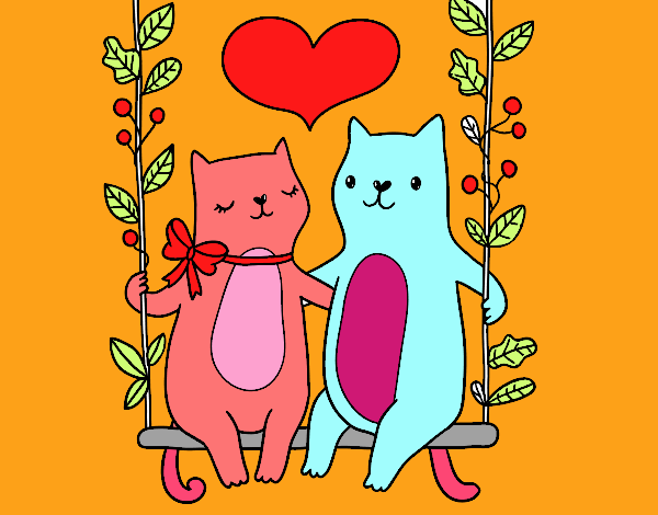 Gatitos enamorados