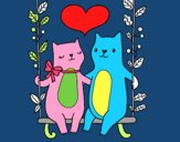 Gatitos enamorados