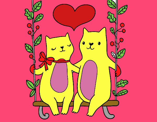 Gatitos enamorados