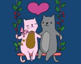 Gatitos enamorados