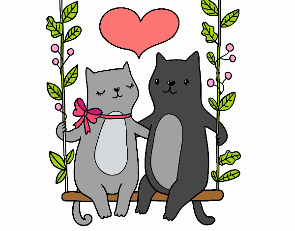 Gatitos enamorados