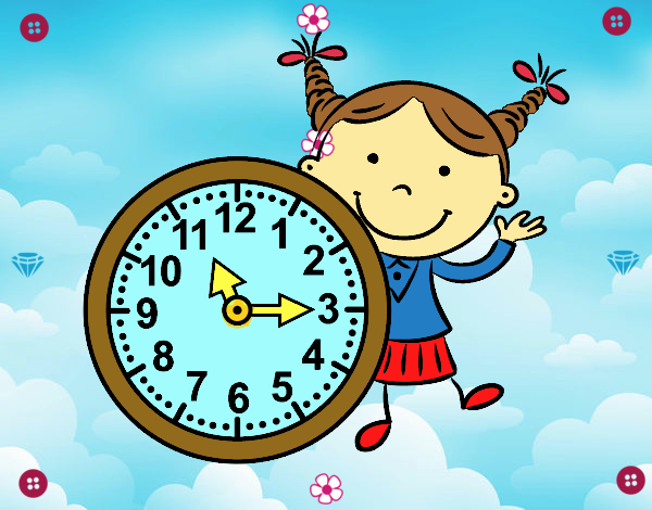 Niña con reloj