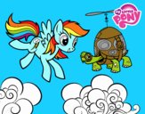 Rainbow Dash y la tortuga tanque