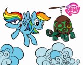 Rainbow Dash y la tortuga tanque