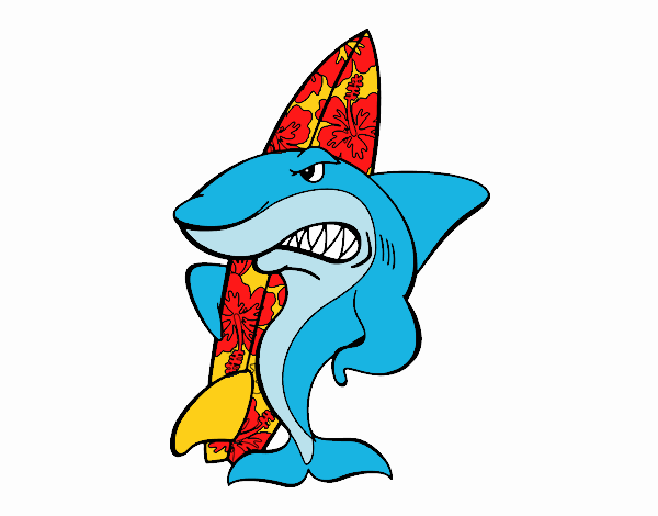  Dibujo de Tiburón re fachero pintado por en Dibujos.net el día