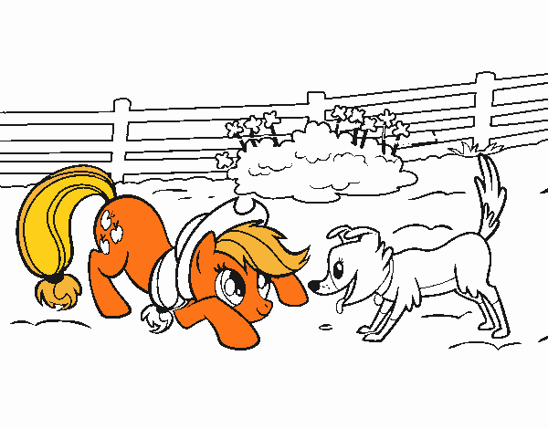 Applejack y Winona