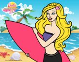 Barbie va a surfear