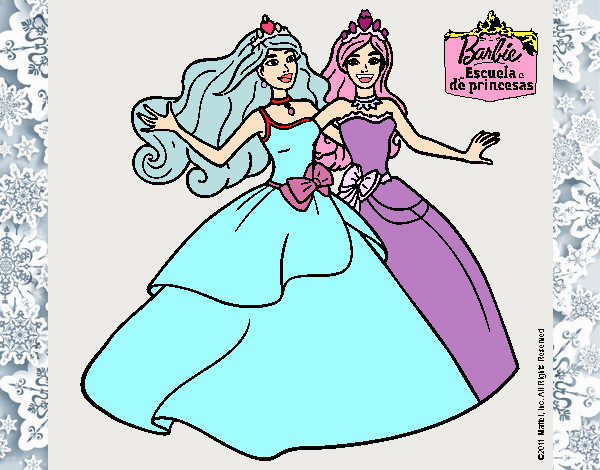 Barbie y su amiga súper felices