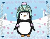 Bebé pingüino con gorrito