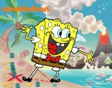 Bob Esponja saludando