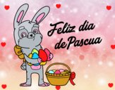 Conejo con muchos huevos de Pascua