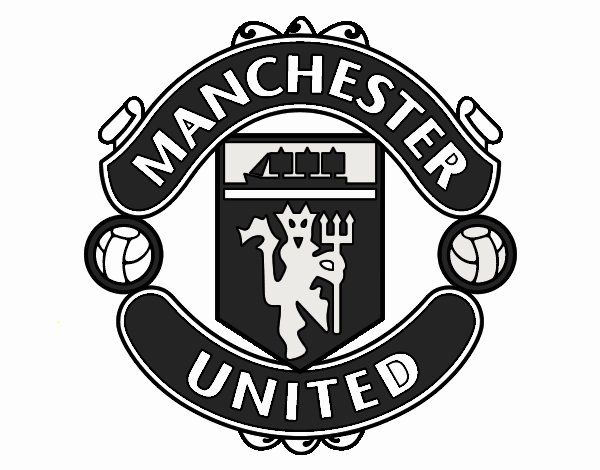 Manchester United escudo negro con blanco