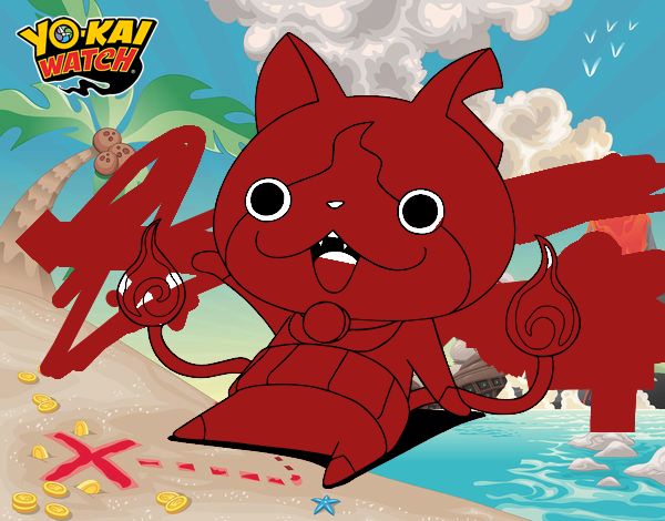 Jibanyan saludando