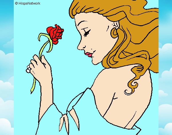 Princesa con una rosa