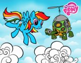 Rainbow Dash y la tortuga tanque