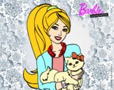 Barbie con su linda gatita