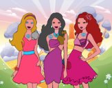 Barbie y sus amigas vestidas de fiesta