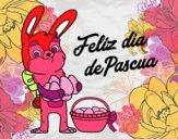 Conejo con muchos huevos de Pascua