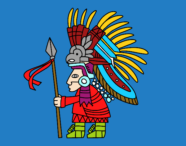 Dibujo de Guerrero azteca pintado por en  el día 30-07-21 a las  15:16:36. Imprime, pinta o colorea tus propios dibujos!