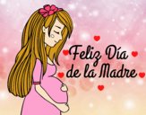 Mamá embarazada en el día de la madre