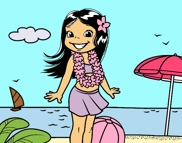 Niña en la playa