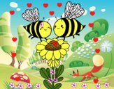 Pareja de abejas