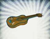 Una guitarra acústica