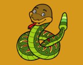 Una serpiente de cascabel