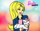 Barbie con su linda gatita