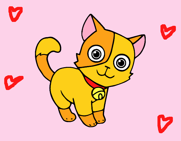 Dibujo de gato tierno pintado por en  el día 02-08-21 a las  01:15:29. Imprime, pinta o colorea tus propios dibujos!