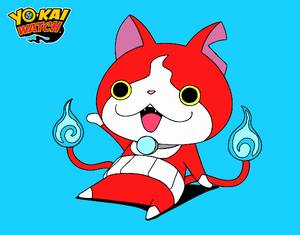 Jibanyan saludando