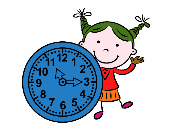Adolescente Empotrar coger un resfriado Dibujo de Niña con reloj pintado por en Dibujos.net el día 06-08-21 a las  01:13:09. Imprime, pinta o colorea tus propios dibujos!