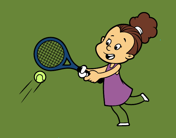 Dibujo de Niña jugando a tenis pintado por en  el día 05-08-21 a  las 15:50:13. Imprime, pinta o colorea tus propios dibujos!