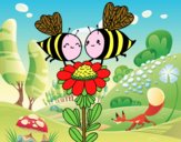 Pareja de abejas