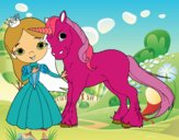 Princesa y unicornio