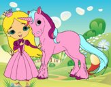 Princesa y unicornio