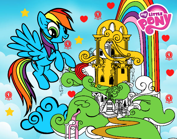 Rainbow Dash en su palacio