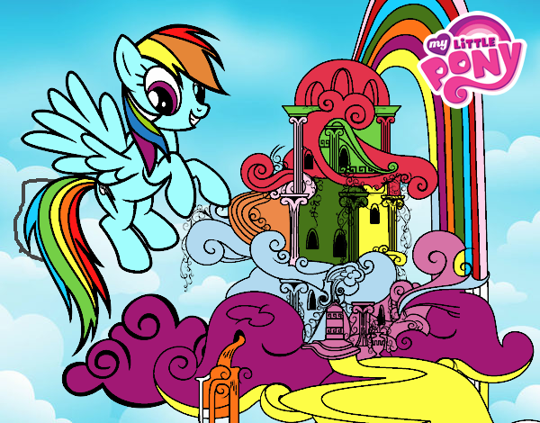 Rainbow Dash en su palacio