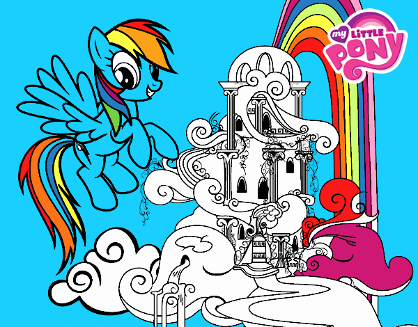 Rainbow Dash en su palacio